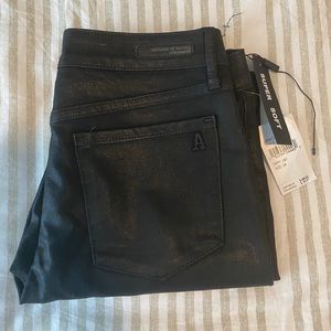 Coated Black Jeans